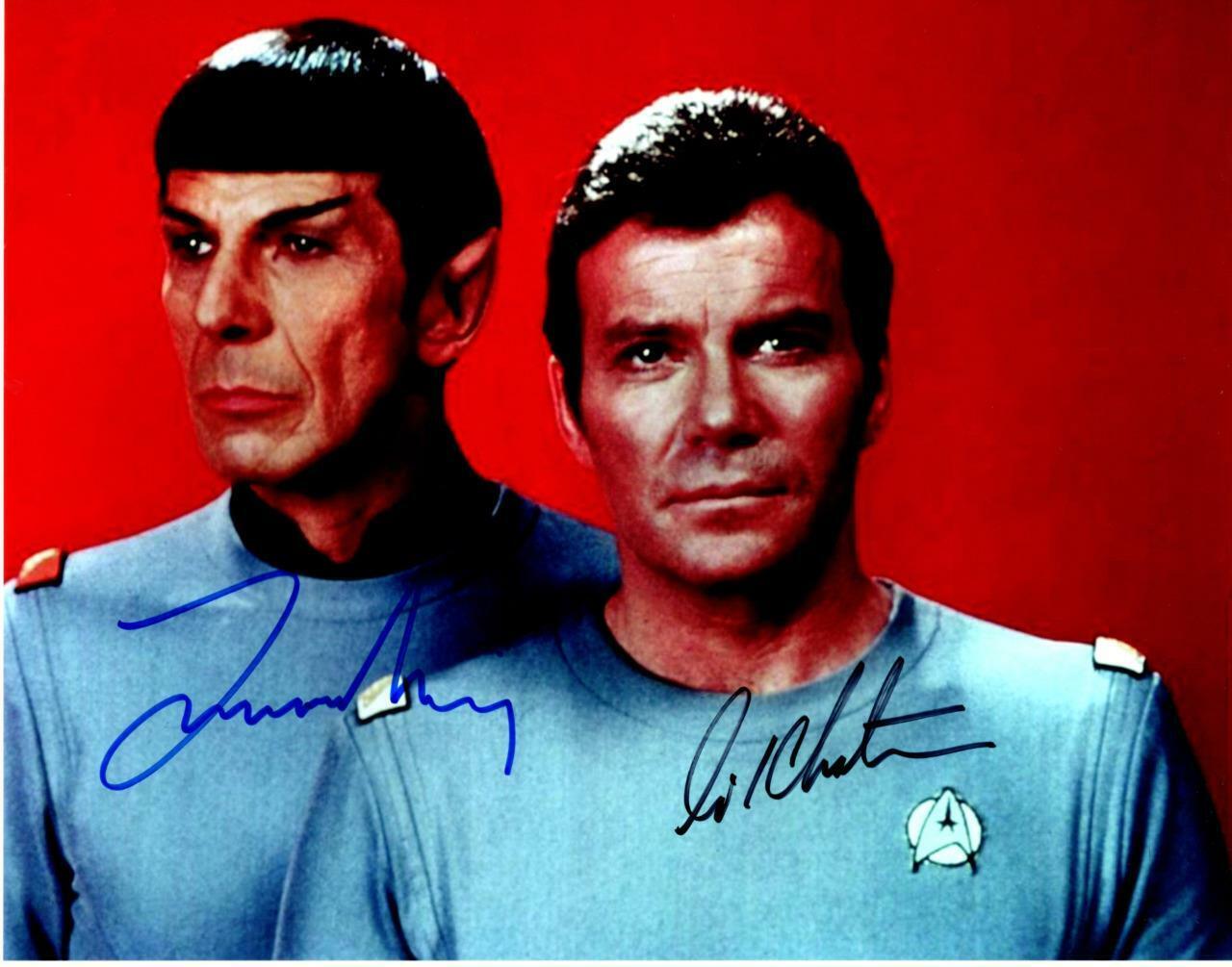 William Shatner Leonard Nimoy autographed 11x14 Picture signed Photo Poster painting and COA