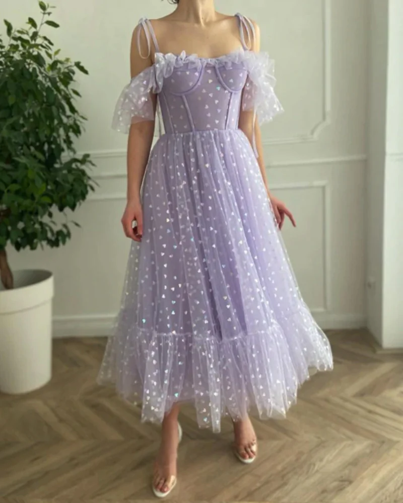 evening gown tulle dress with suspenders