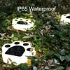 4 Pack LED Bear Paw Light Solar Light Warm White Color Light, Solar Bear Paw Light Outdoor Waterproof, Solar Ground Light Garden Lawn Landscape Path Light Bear Paw Light Animal Footprint Garden Light