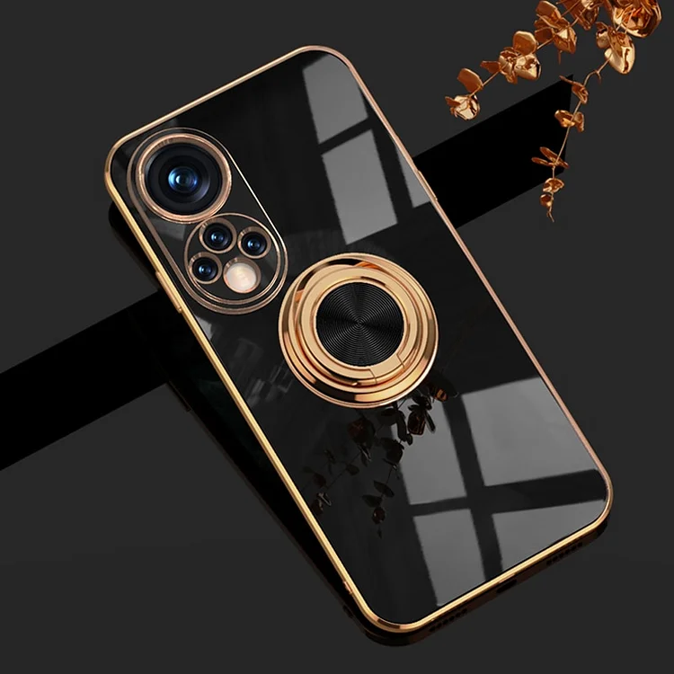Luxury Silicone Case For Huawei Honor 50 70 20 P50 P40 P30 P20 Pro Nova 9 8 5T Magnetic Full Protective Cover With Ring Holder A