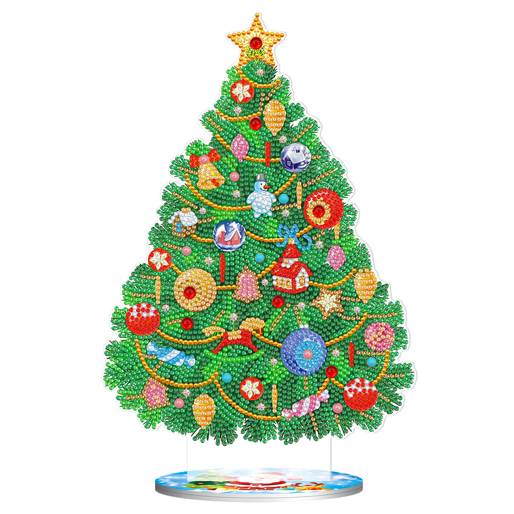 5D Desktop Christmas Tree DIY Diamond Art Desktop Acrylic Kits