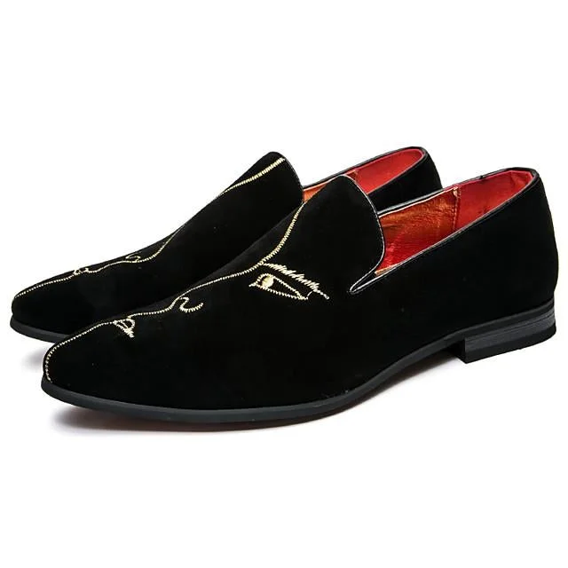 Men's Spring / Summer Classic / Casual / Vintage Daily Office & Career Loafers & Slip-Ons Suede Breathable Non-Slipping Wear Proof Black