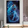(40*70cm)Starry Night Cat - Round Partial AB Drill Diamond Painting