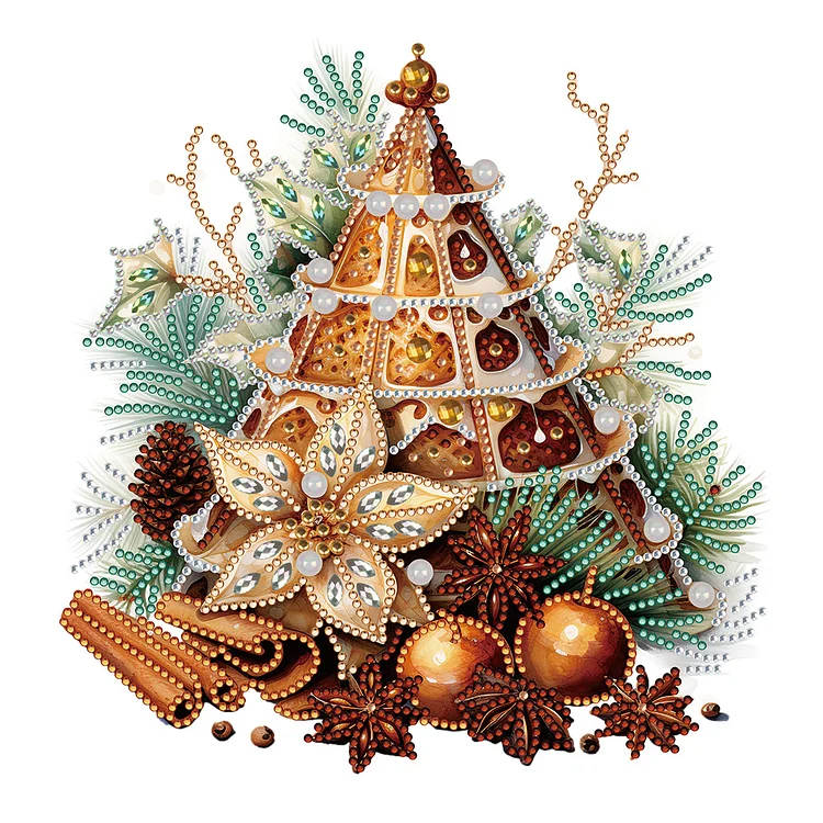 Partial Special-Shaped Diamond Painting - Christmas Cookie House 30*30CM