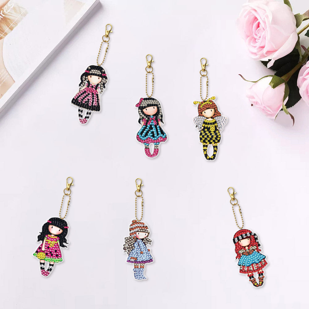 DIY Diamond Painting Keychain | Girls | 6 Piece Set