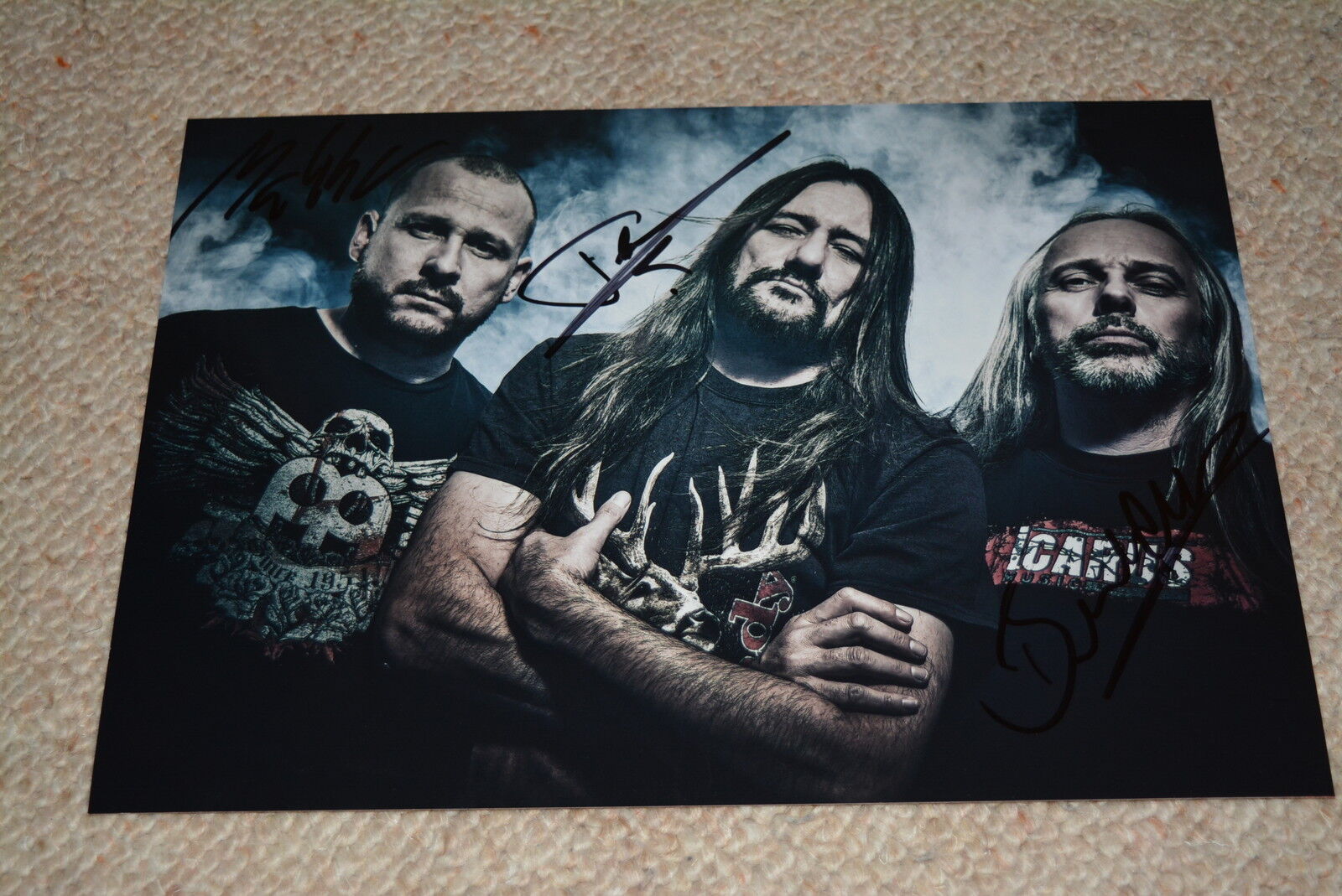 SODOM signed autograph In Person 8x11 20x28 cm full band