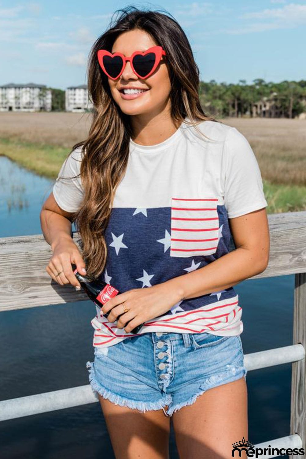 Stars and Stripes Colorblock Tee