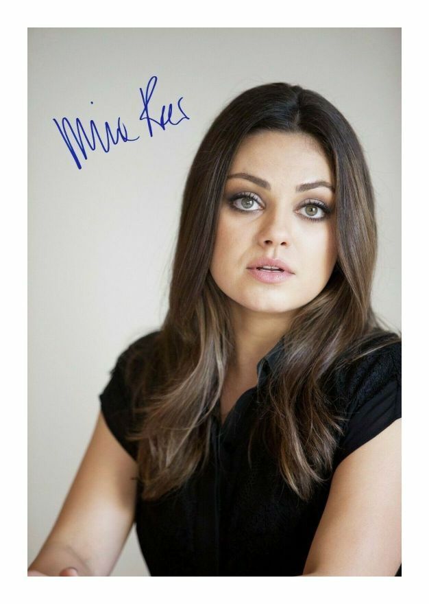 MILA KUNIS AUTOGRAPH SIGNED PP Photo Poster painting POSTER