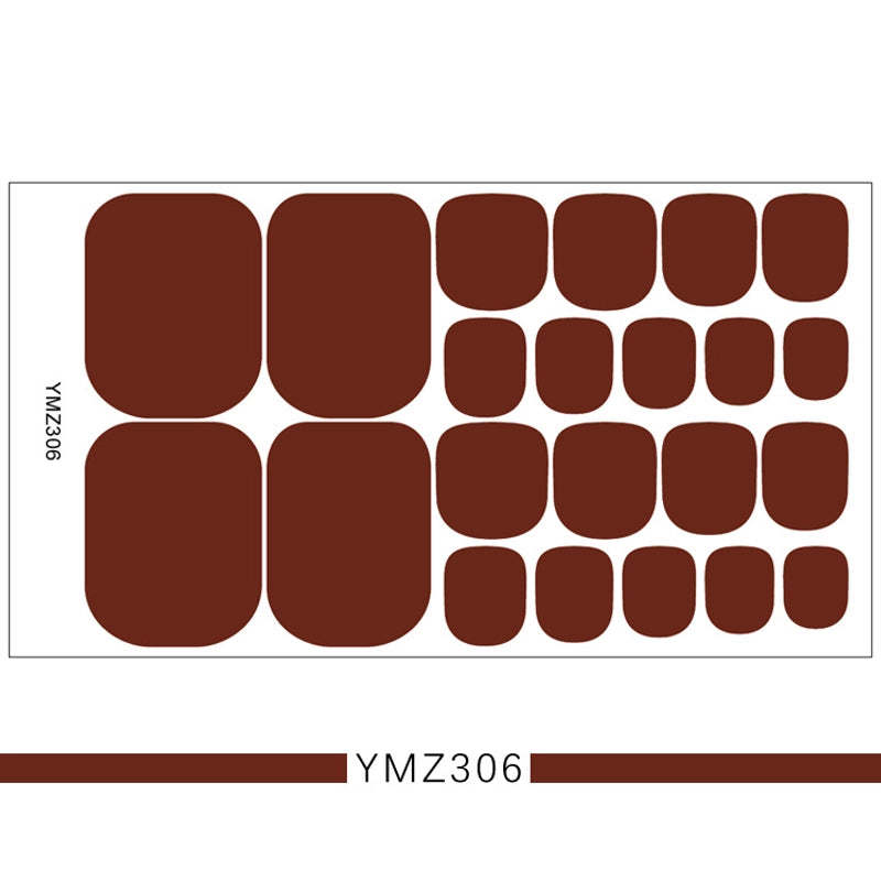 Foot Stickers Nail Stickers Full Solid Color 3d Toenail Stickers Patch