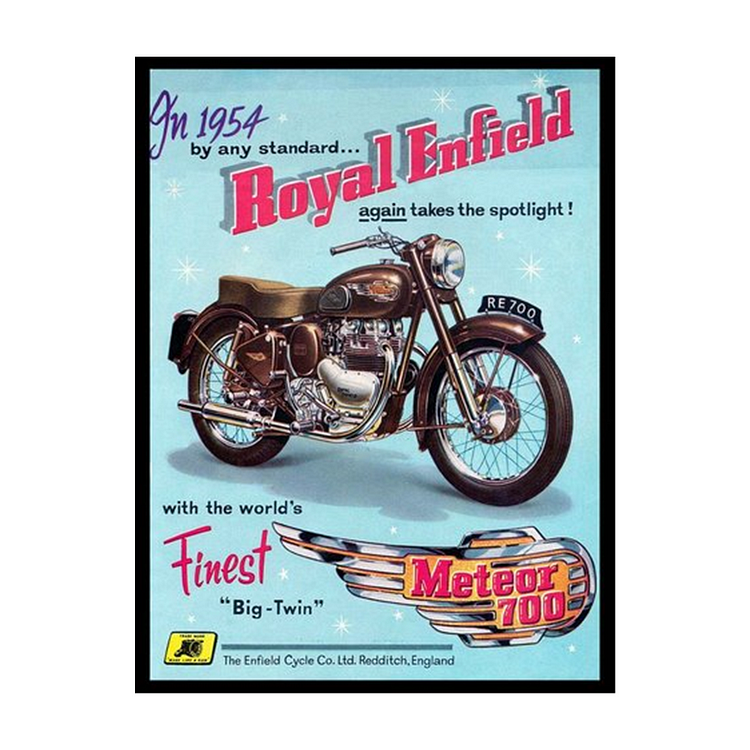 Motos Royal Enfield - Enseigne Vintage Métallique/enseignes en bois - 20*30cm/30*40cm