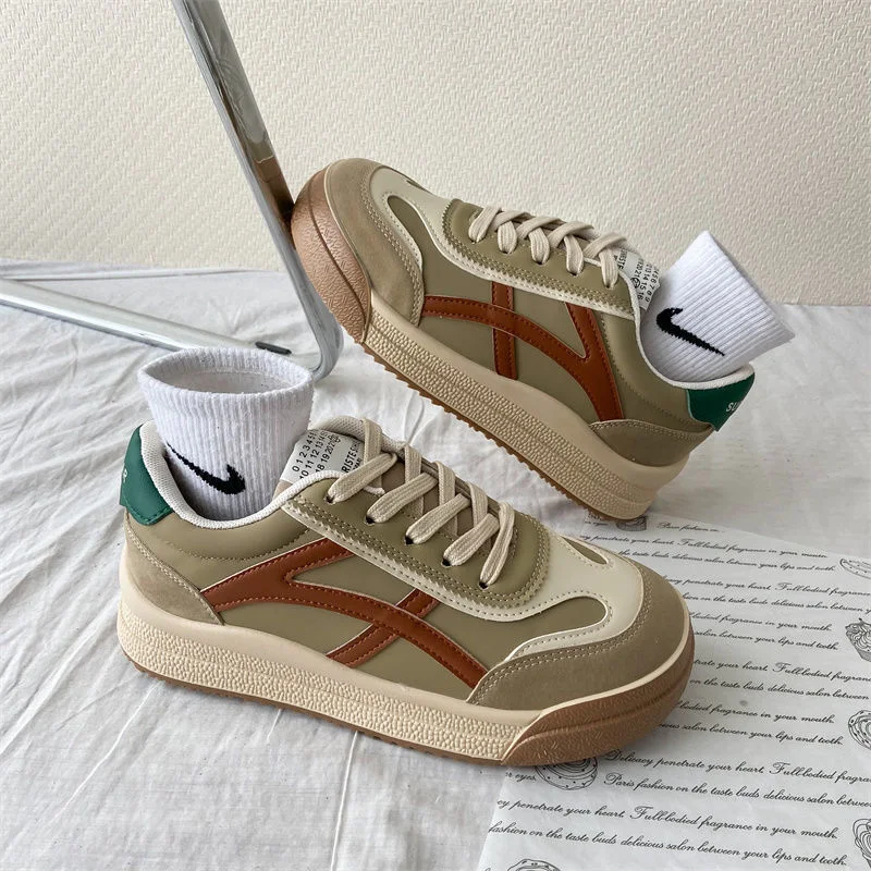 Yyvonne New Sports Dad Shoes 2022 Women's Sneakers Vulcanize Casual Canvas Tennis Flat Platform Korean Rubber Sole Running Shoes