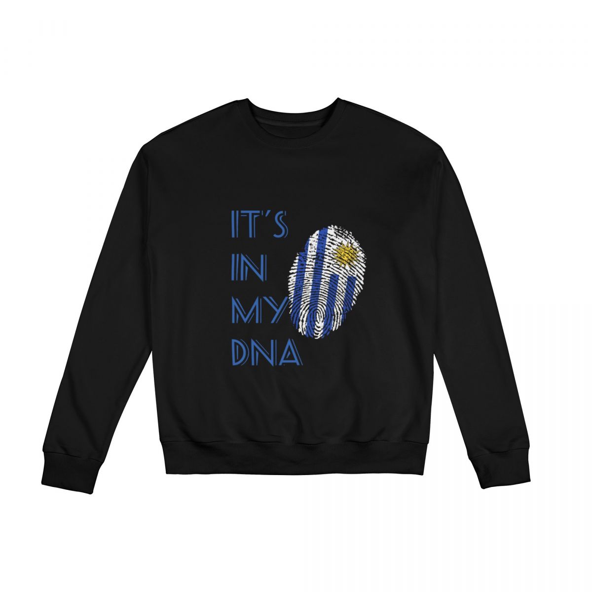 Uruguay Fingerprint Unisex Round Neck Sweatshirt