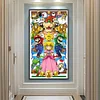 (Grande Taille) Super mario-plein diamant rond peinture-45 * 75cm