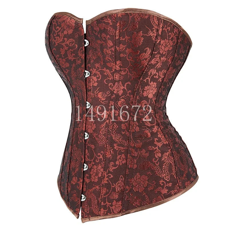 Corset Top for Women Lingerie Sexy Bustiers Overbust Gothic Clothes Halloween Vintage Plus Size Espartilho Mujer Black White