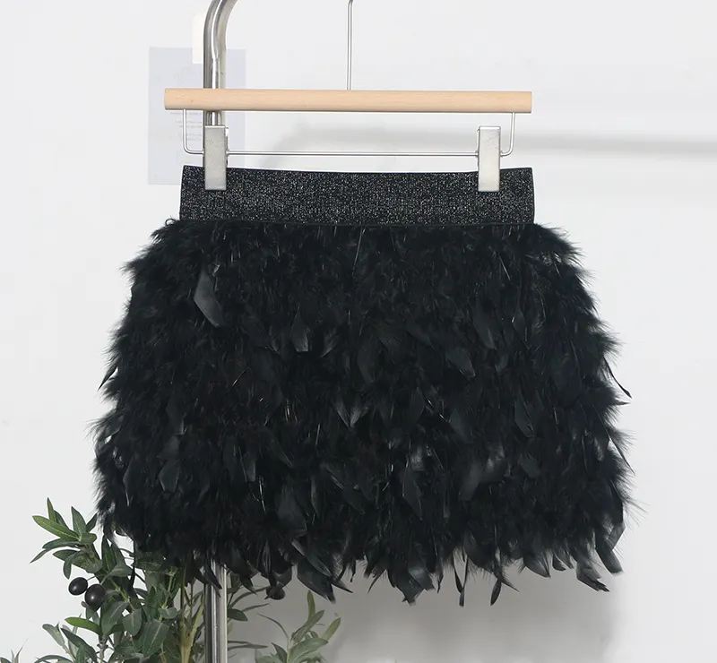 Churchf Real Shooting Feather Dress Small Pony Short Skirt Birthday Dress Dress Princess Short Dress 9022