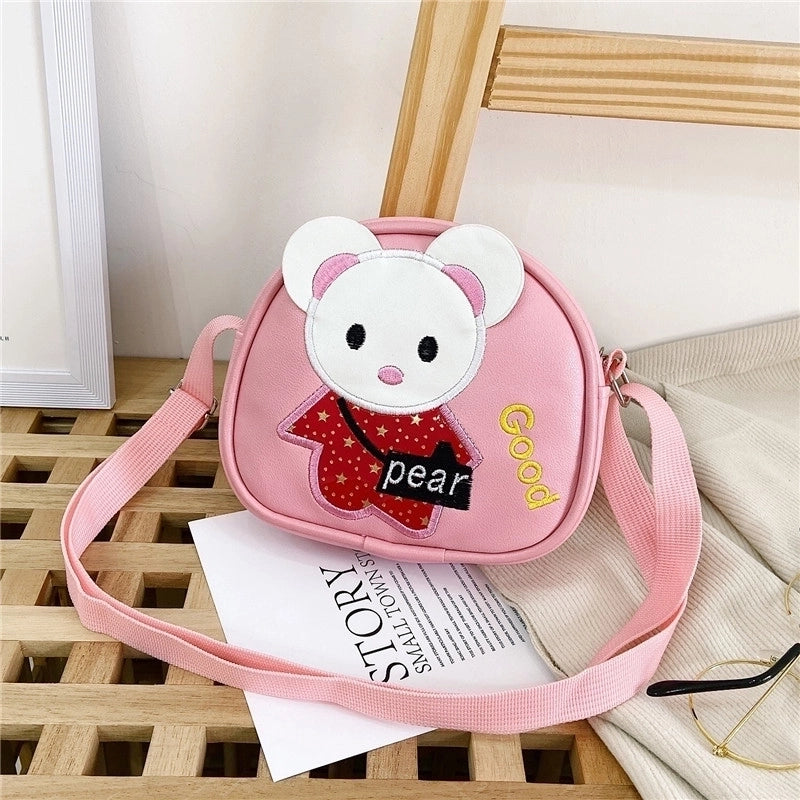 Kid’S Pu Leather Animal Cartoon Cute Semicircle Zipper Crossbody Bag