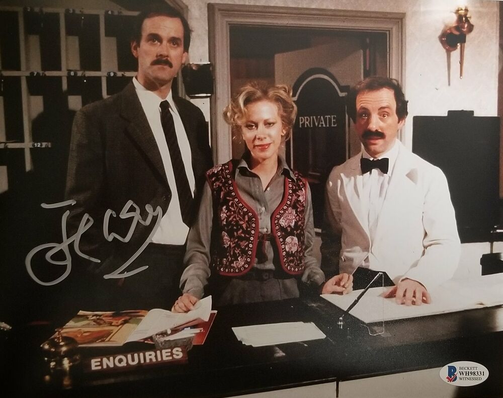 John Cleese signed 8x10 Fawlty Towers Cast Photo Poster painting BAS auto