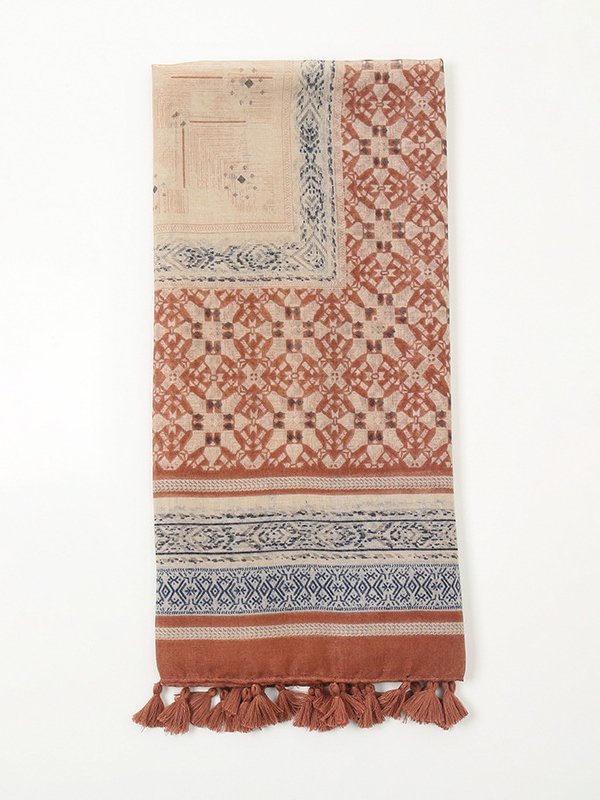Retro Ethnic Print Scarf