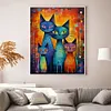Abstract Cat Painting-11CT Stamped Cross Stitch 40*50cm/15.75*19.69in