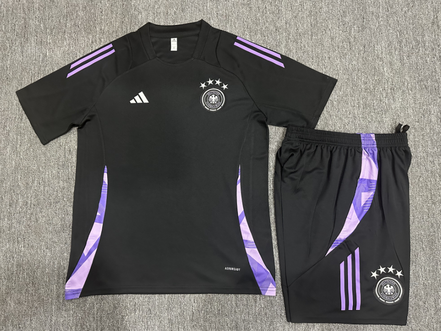 2024 Germany Training Kit Black Football T-Shirt Thai Quality