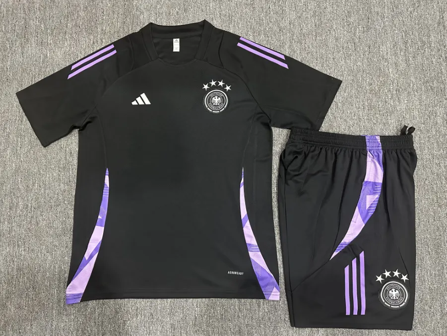 2024 Germany Training Kit Black Football T-Shirt Thai Quality
