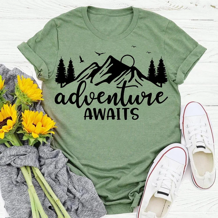 adventure awaits hikingT-shirt Tee -04494-Annaletters