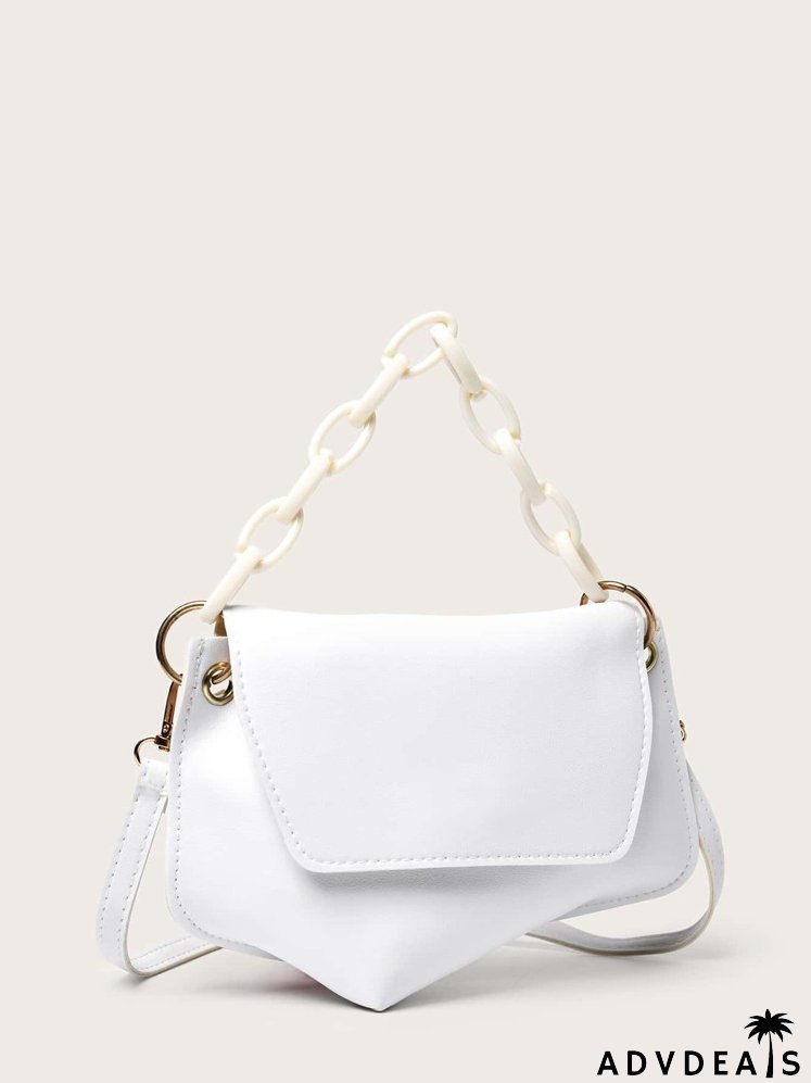 Asymmetrical Chain Shoulder Bag
