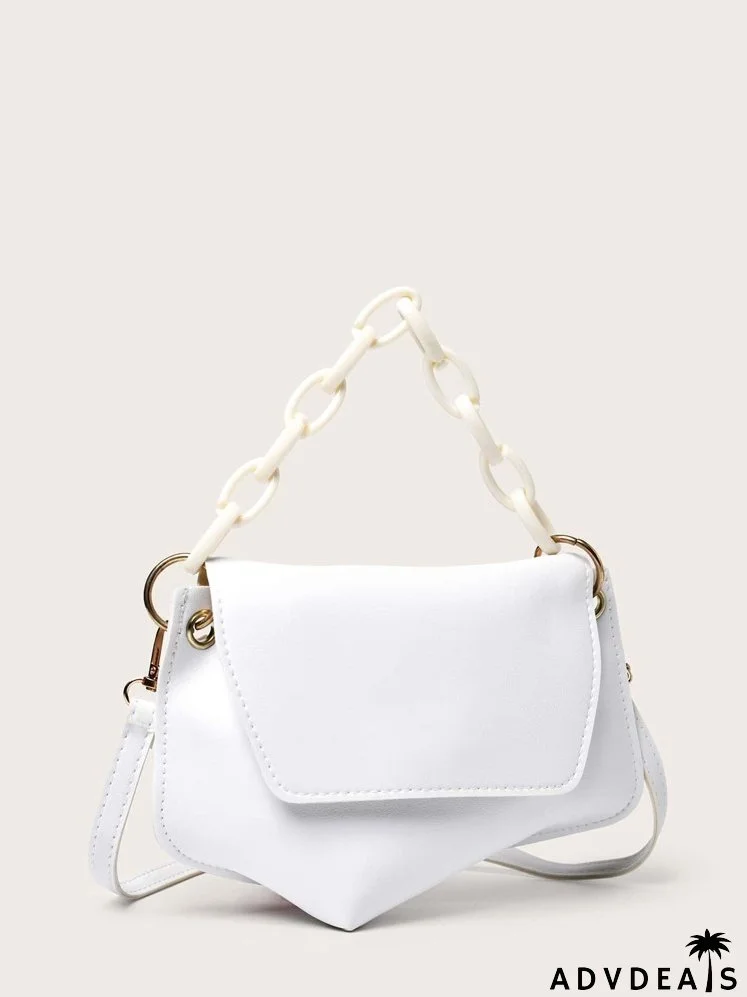 Asymmetrical Chain Shoulder Bag