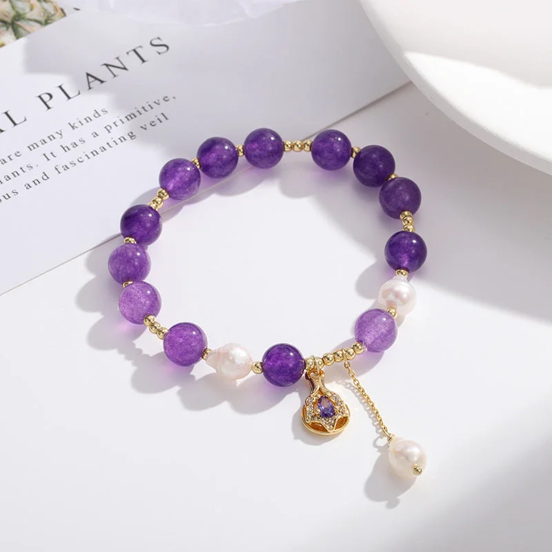 Noble Natural Amethyst Bracelet