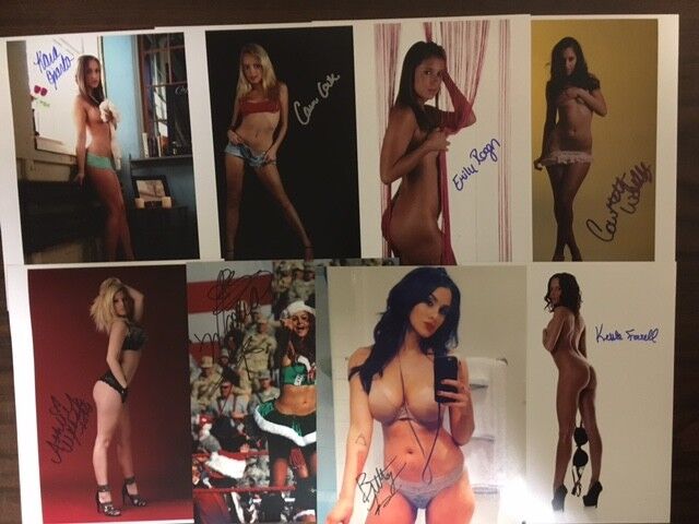 8 Signed Actress/Bikini Model Signed 8x10 Photo Poster paintings;Cassie Cook,Emily Rogan,Courtne