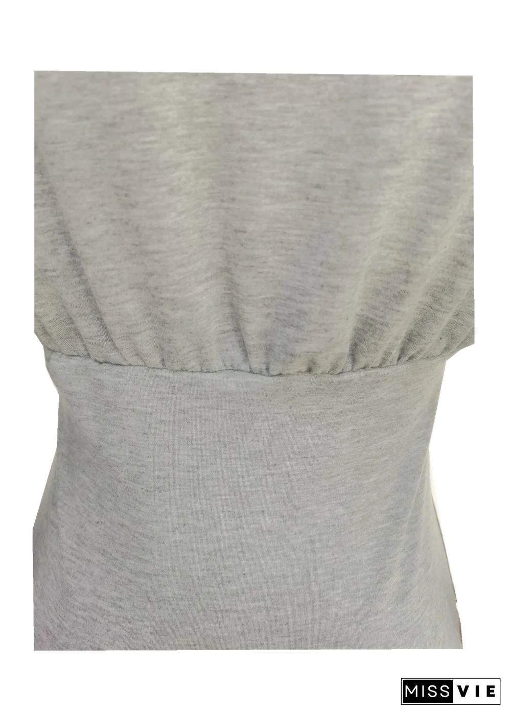 Elegant Women Long Sleeve Solid Lantern Sleeve Bodycon Dress