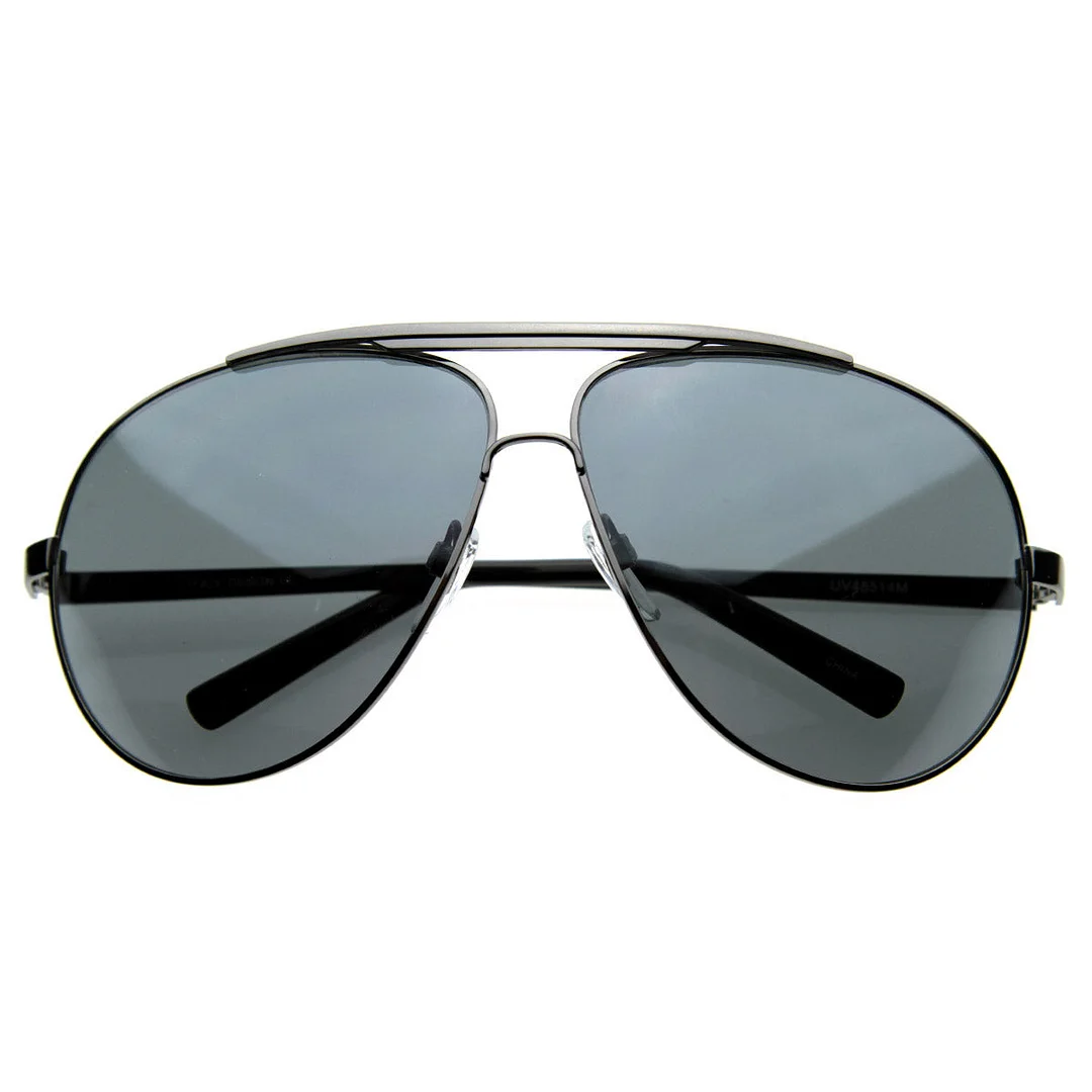 High Quality Full Frame Big X-Large Oversized Metal Aviator glasses