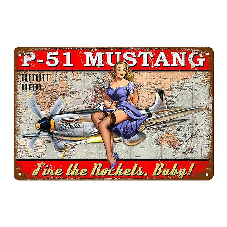Garage pin up girl - Enseigne Vintage Métallique/enseignes en bois - 20*30cm/30*40cm