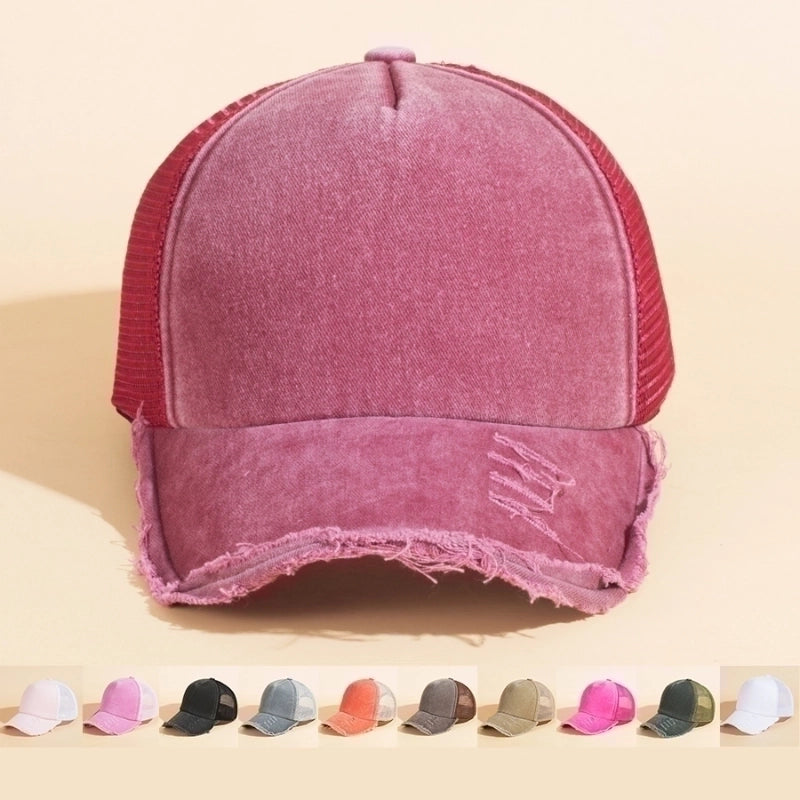 Unisex Casual Solid Color Curved Eaves Baseball Cap