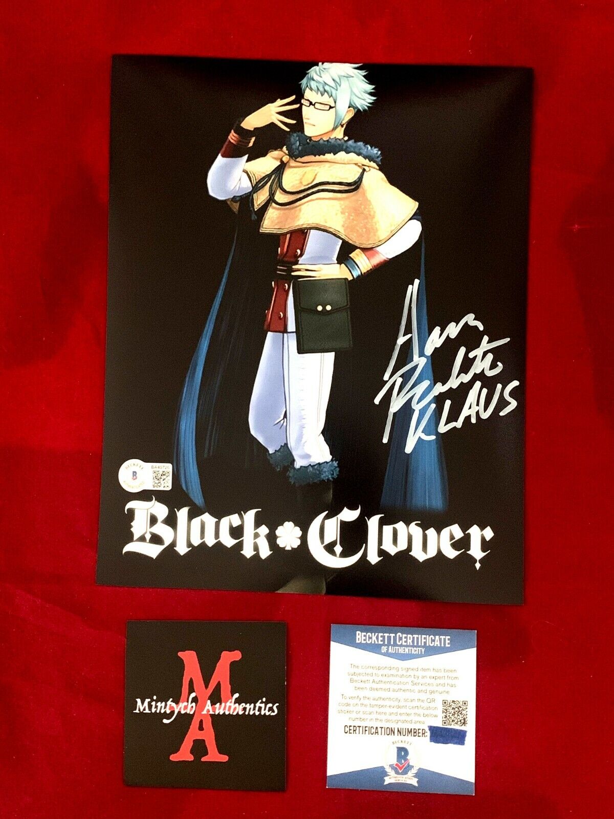 AARON ROBERTS AUTOGRAPHED SIGNED 8x10 Photo Poster painting! BLACK CLOVER! BECKETT COA!