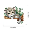 (US Local)Leopard Diamond Painting Art Door Right Angle Sign for Indoor Outdoor Wall