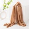 Plain Colors 100% Wool Soft Cashmere Shawl Scarf