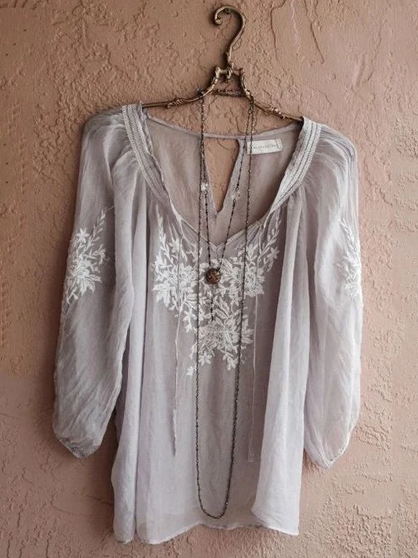 Women's  Casual V Neck   Half Sleeve Shirt & Tops