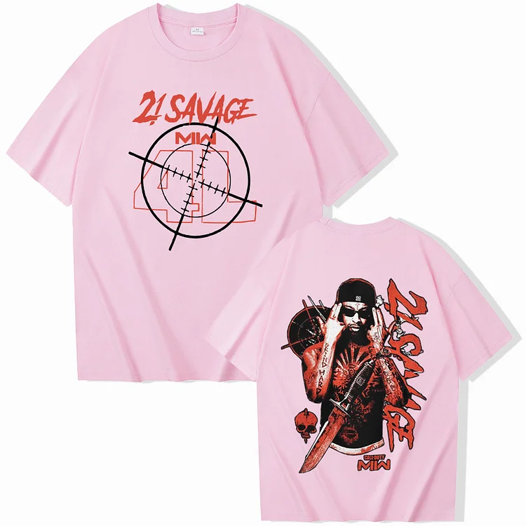 Streetwear 21 Savage American Dream T-Shirts Hip Hop Short Sleeve Oversized Tee top at Hiphopee