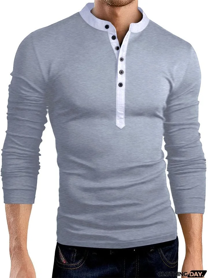 New Autumn V Neck Fit Pullover Men Bottoming Shirts