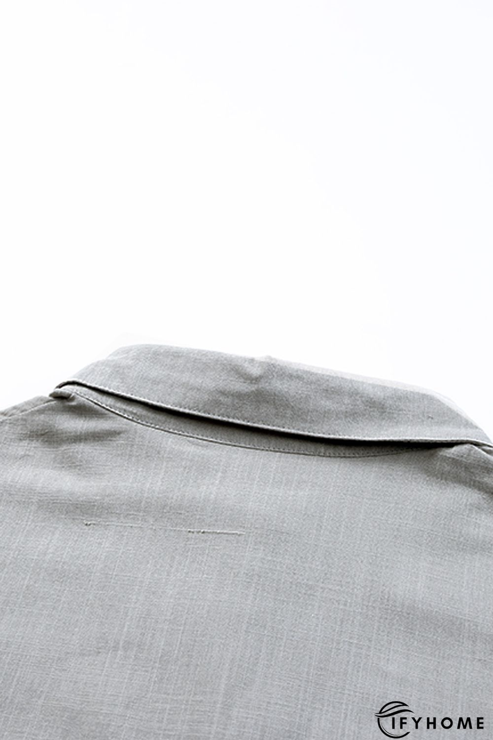 Gray Lightweight Shirt Style Beach Cover Up | IFYHOME