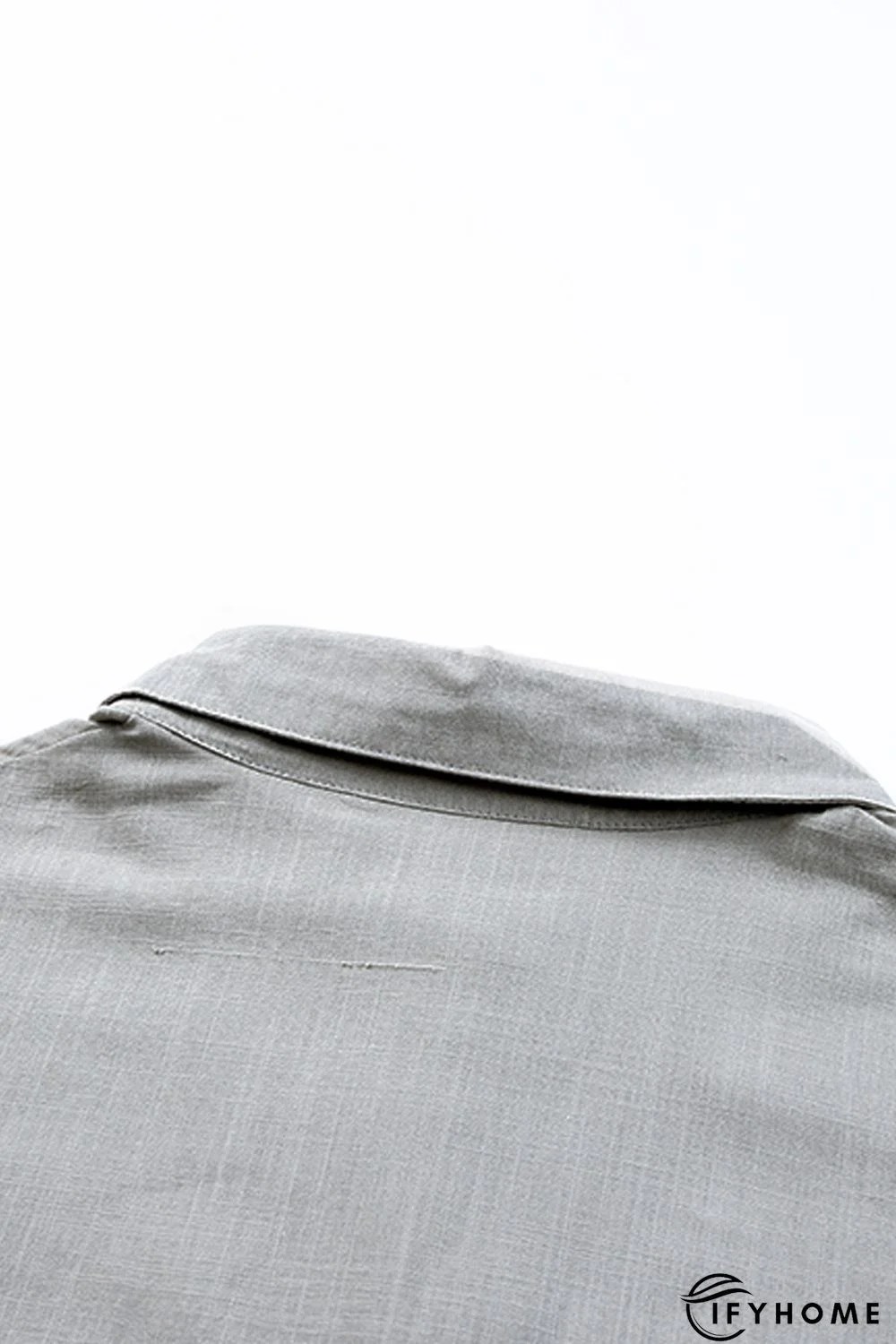 Gray Lightweight Shirt Style Beach Cover Up | IFYHOME