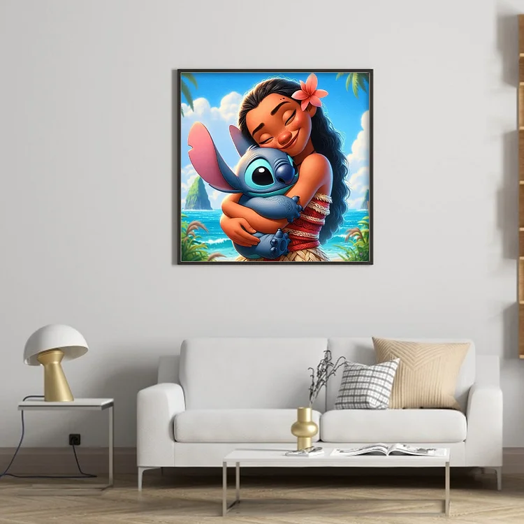モアナページ Princess Moana And Stitch (40*40cm) 11CT Stamped Cross Stitch