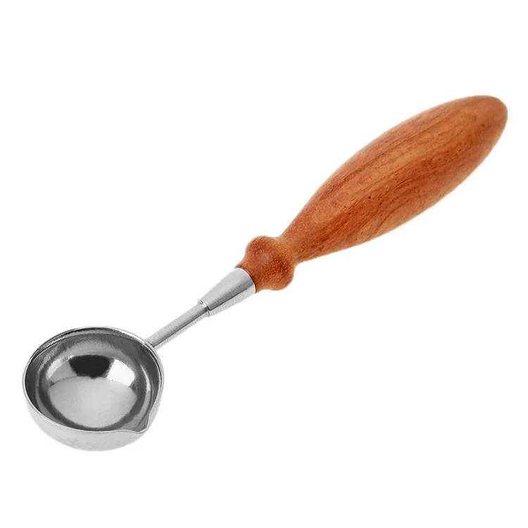Stainless Steel Lacquer Spoon Vintage DIY Sealing Stamp Spoon for Gifts (12*2.8cm)