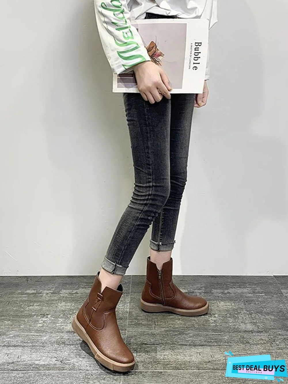 Vintage Leather Ankle Boots