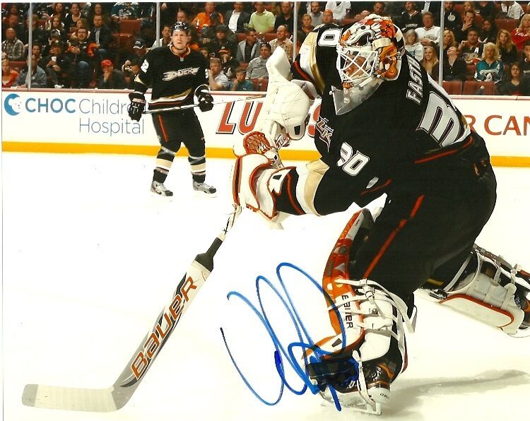 Anaheim Ducks Viktor Fasth Autographed Signed 8x10 Photo Poster painting COA TWO