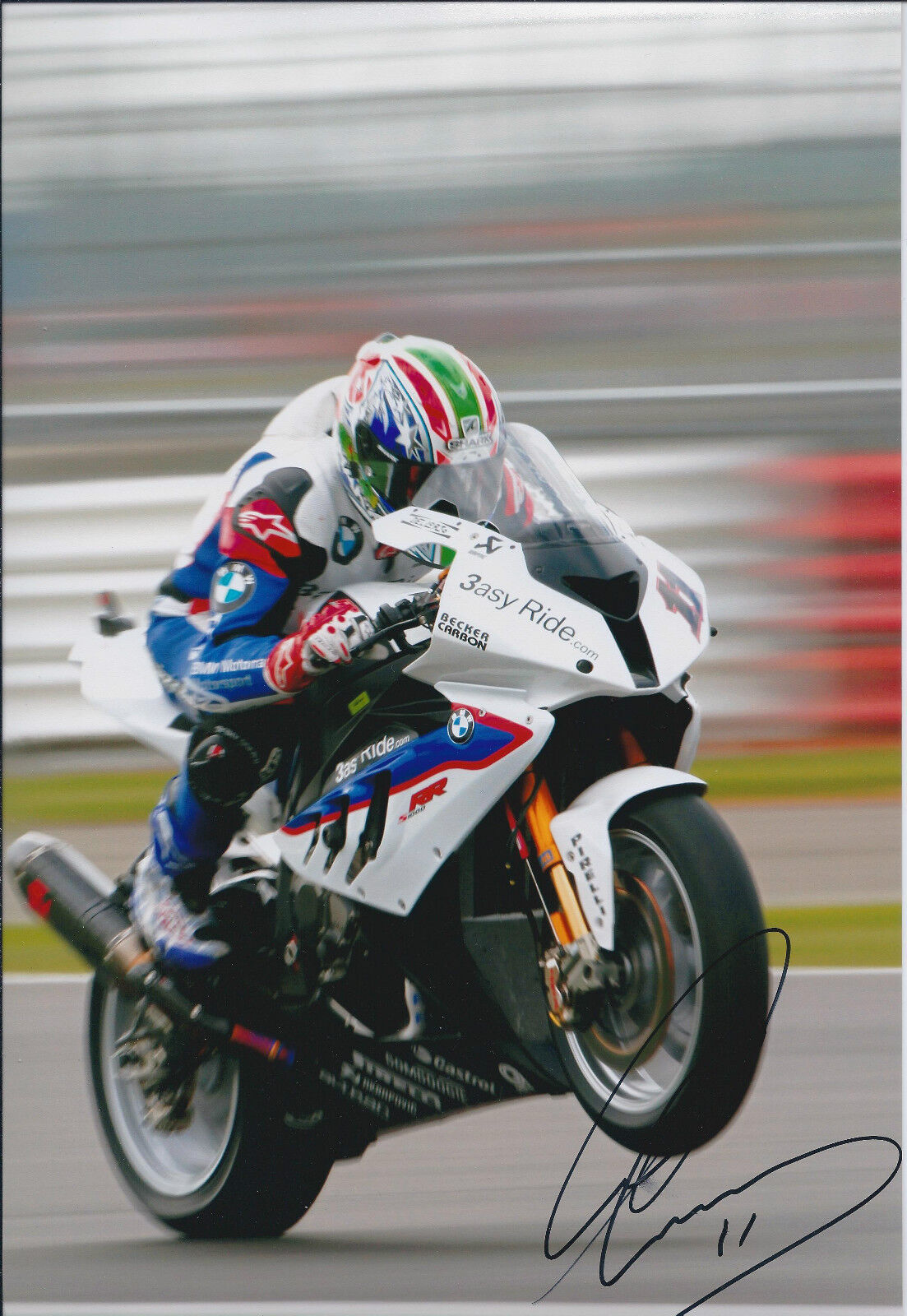 Troy Corser BMW SIGNED Autograph 12x8 Photo Poster painting AFTAL COA WSB World Champion