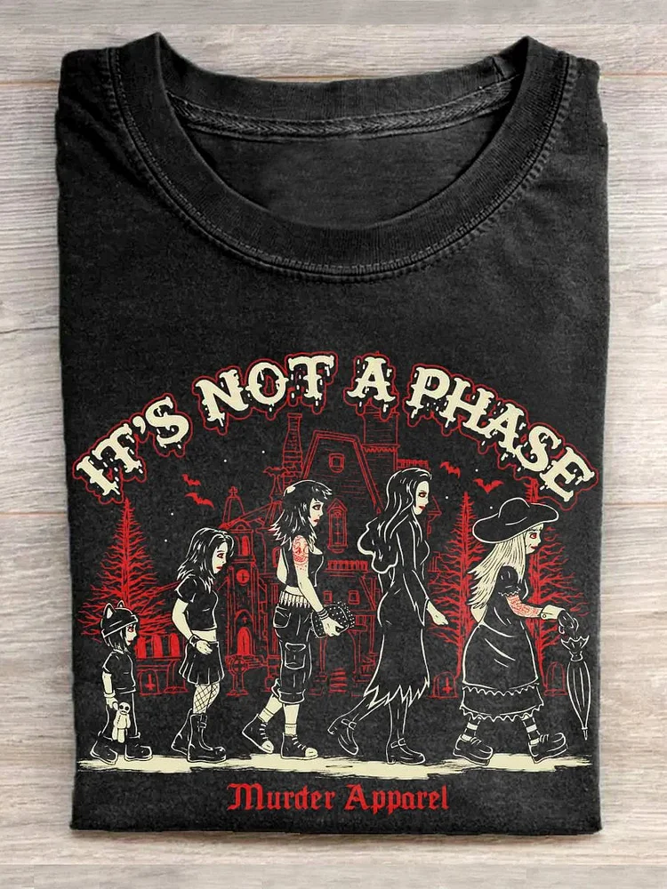 It's Not A Phase Art Halloween T-Shirt