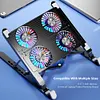 Laptop Cooling Fan with 2/4 Fans Foldable RGB 7 Height for 11-17.3 Inch Notebook