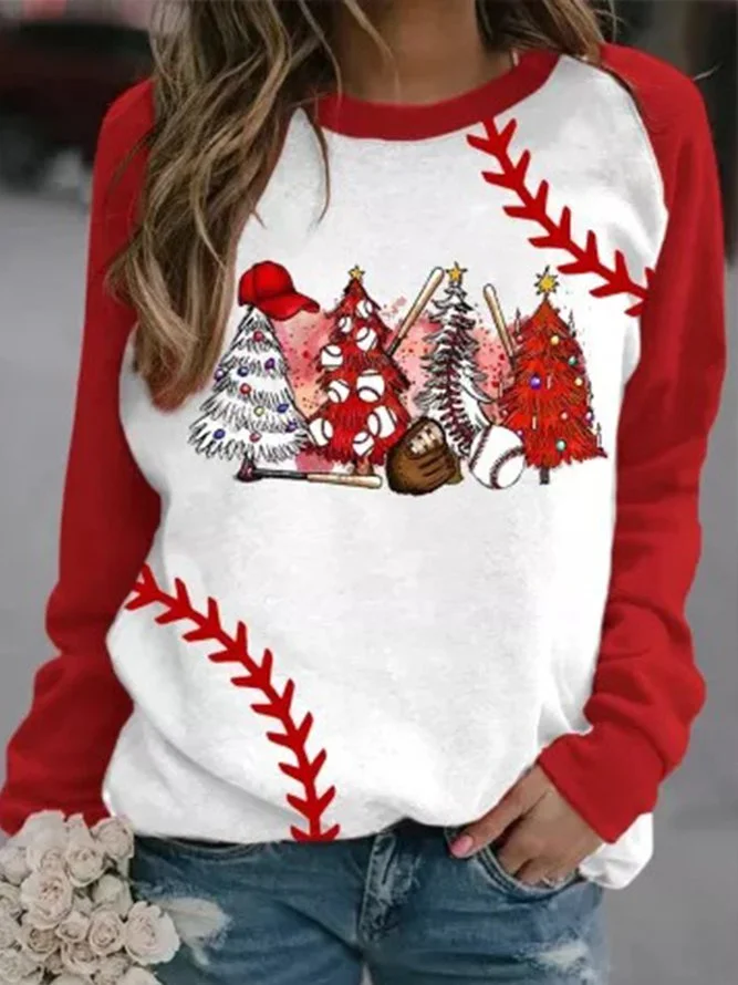 Christmas Tree Printed Women's Sweatshirt